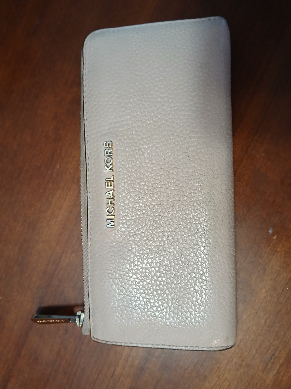 Michael Kors Blush Leather Zip Wallet